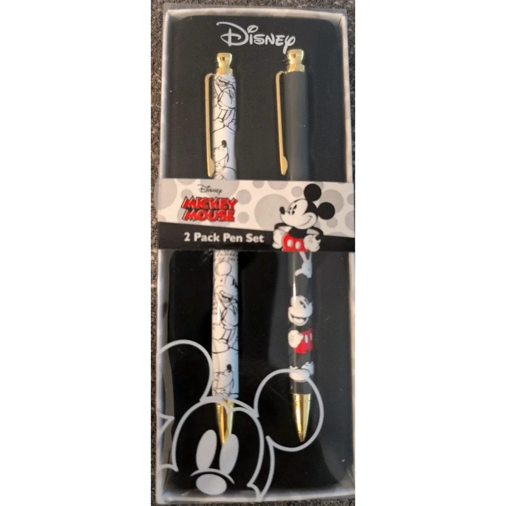 BRAND NEW VINTAGE WALT DISNEY'S MICKEY MOUSE BALLPOINT 2 Pack Pen Set